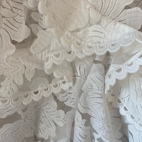 NWOT THE COLLECTION BY REFORMATION Carlisle Lace Top - Ivory/white size 4 - Picture 7 of 14